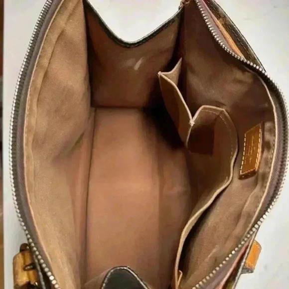 LOUIS VUITTON Popincourt Haut Shoulder Bag Monogram Leather Brown + COA - Picture 15 of 16